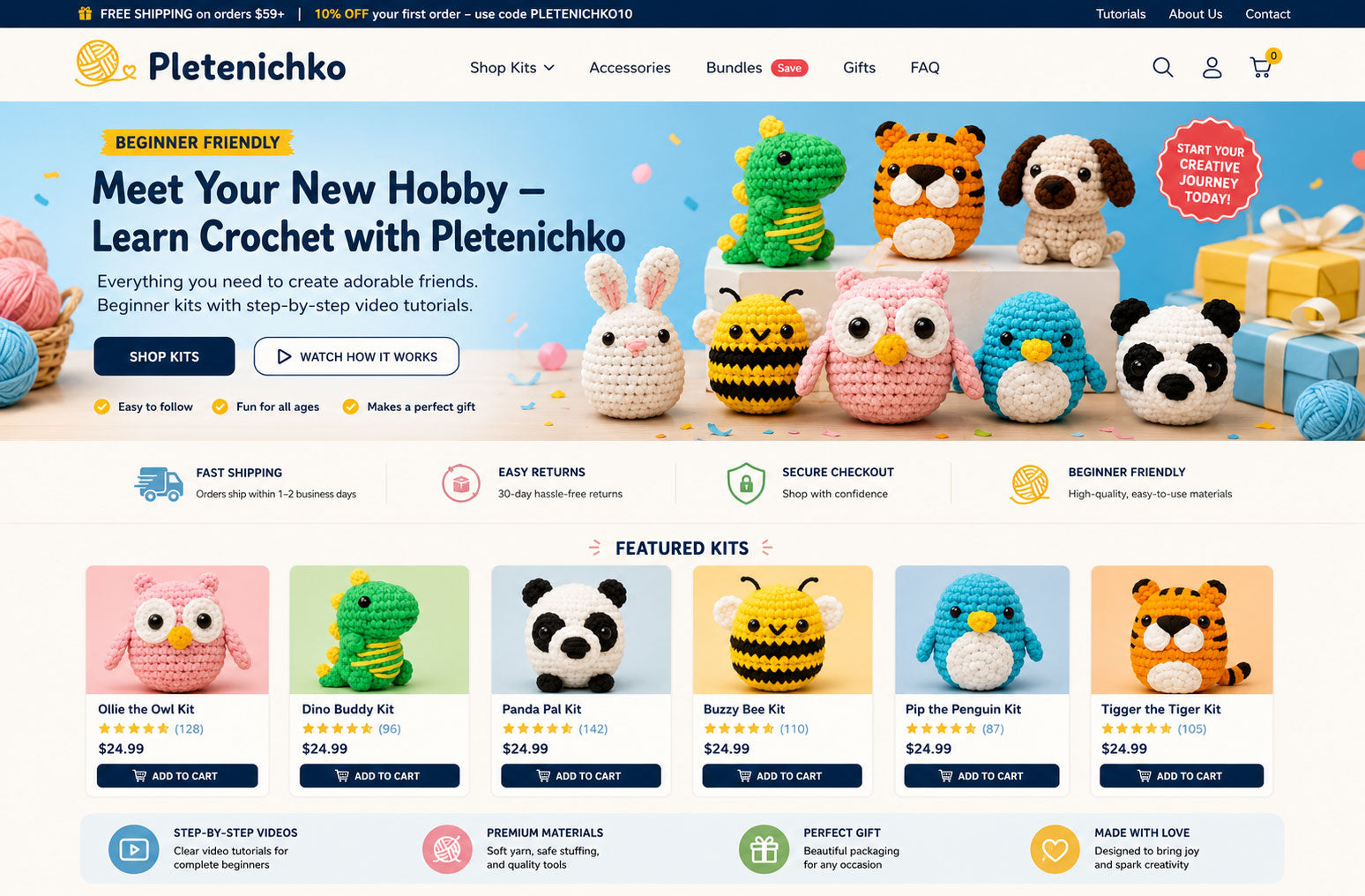 Desktop Shopify presentation for an anonymized consumer-products project