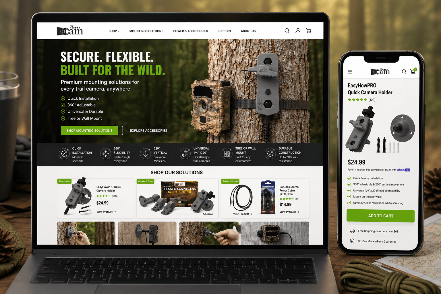 TheCam technical electronics and outdoor product eCommerce experience